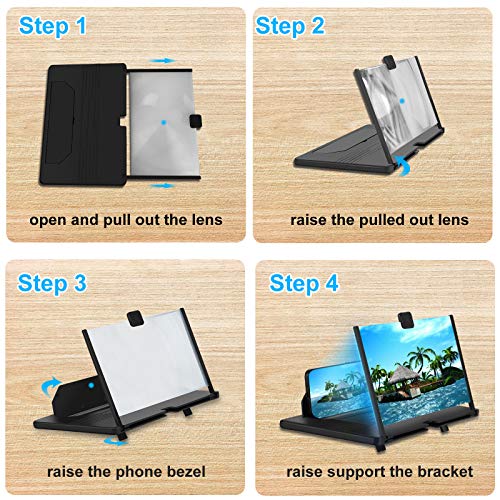 12" Foldable Thin Phone Screen Magnifier
