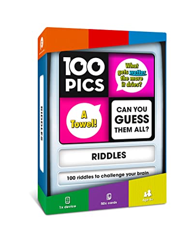 100 PICS Riddles Game - Pocket Puzzles for All Ages