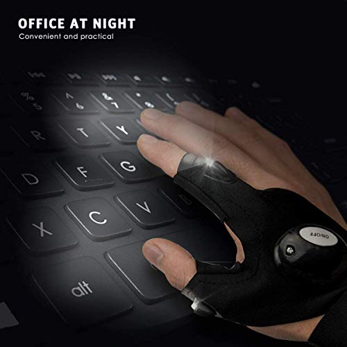 LED Flashlight Gloves for Outdoor Activities & Gifts