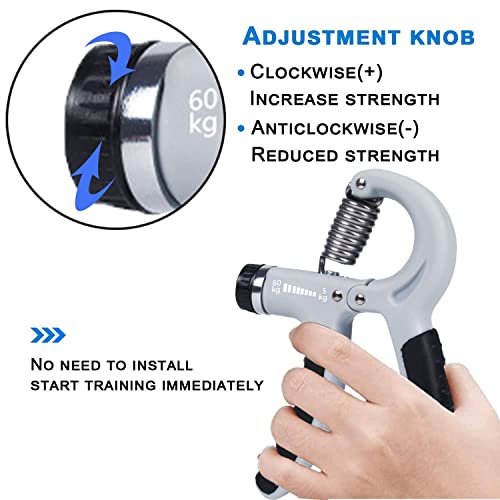 Adjustable Grip Strengthener Set - 5kg to 60kg
