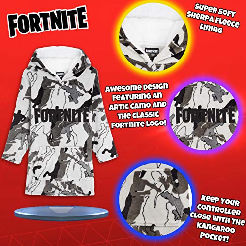 Fortnite Oversized Hoodie Sweatshirt Blanket - Grey