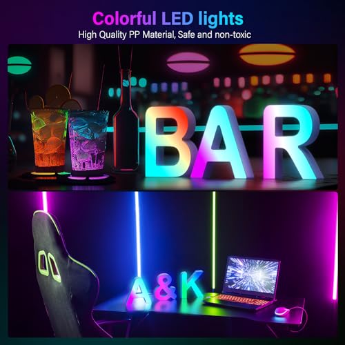 Color Changing USB Powered LED Light Up Letters