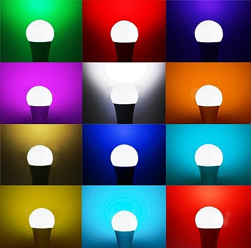 Dimmable Colour Changing RGBW LED Light Bulb - 12 Colors