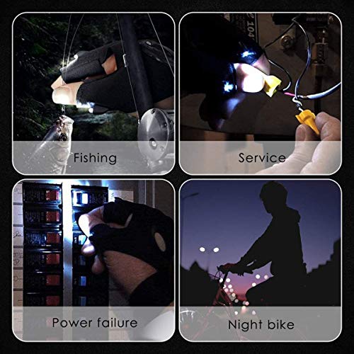 LED Flashlight Gloves for Outdoor Activities & Gifts