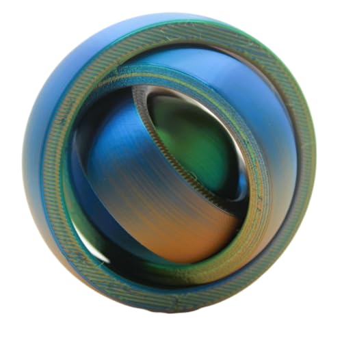 Rotating Rings Fidget Toy Spinner - Stress & Anxiety Relief (Blue)