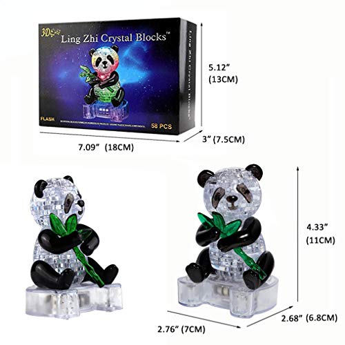 Light-up Crystal Panda Puzzle - Great Gift for All