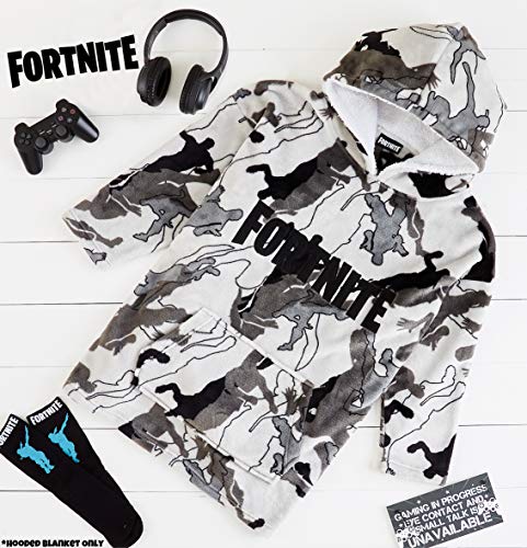 Fortnite Oversized Hoodie Sweatshirt Blanket - Grey