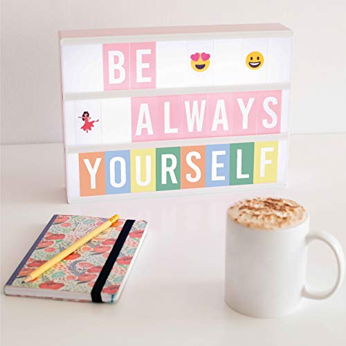 Pink Cinema Light Box with 400 Letters - A4 Led Light Box