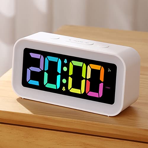 LED Digital Alarm Clock with RGB Night Light