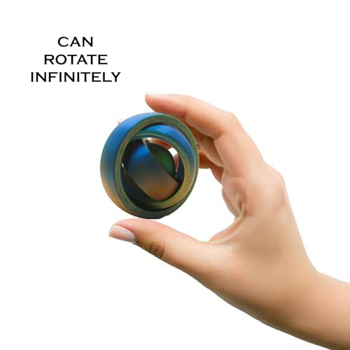 Rotating Rings Fidget Toy Spinner - Stress & Anxiety Relief (Blue)