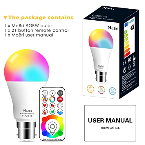 Mobri B22 LED Color Changing Light Bulbs
