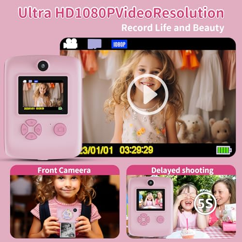 Instant Print Kids Camera - 2.5K UHD