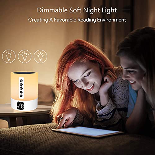 Bluetooth Speaker Alarm Clock Bedside Lamp Color Changing