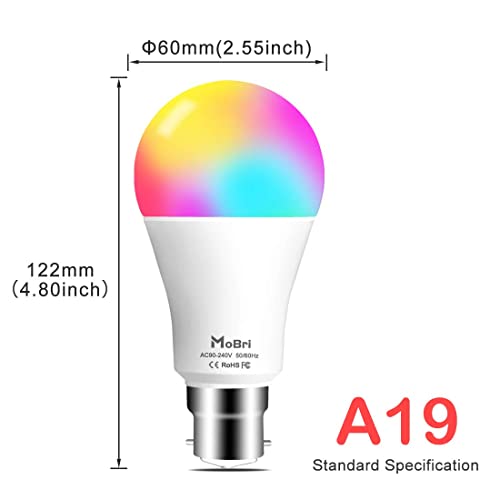 Mobri B22 LED Color Changing Light Bulbs
