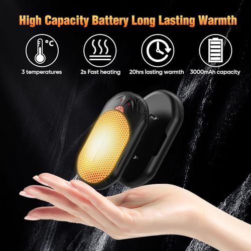 Rechargeable Hand Warmers 2-Pack, Electric Pocket Heater