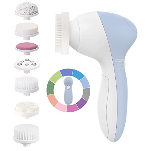 7-in-1 Waterproof Facial Spin Brush: Gentle Skin Care