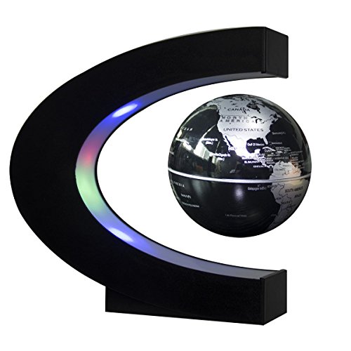 Floating Globe with LED Lights and Magnetic Levitation