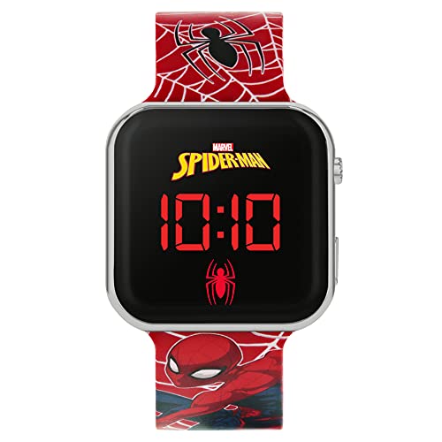 Spiderman Kids' Digital Watch with Silicone Strap - SPD4719ARG