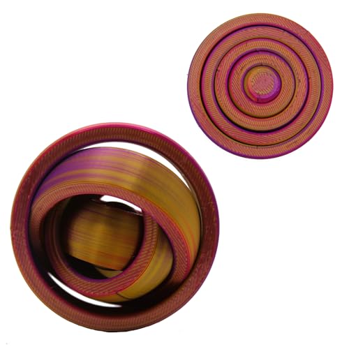 Rotating Rings Fidget Toy Spinner - Stress & Anxiety Relief (Blue)