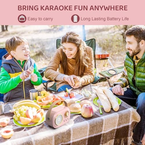 Etpark Kids Karaoke Machine with Wireless Mics