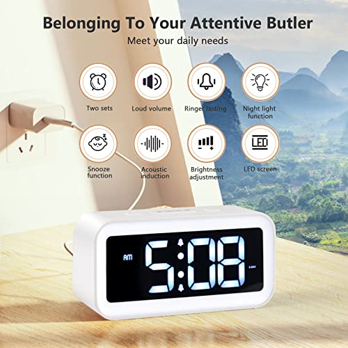 LED Digital Alarm Clock with RGB Night Light