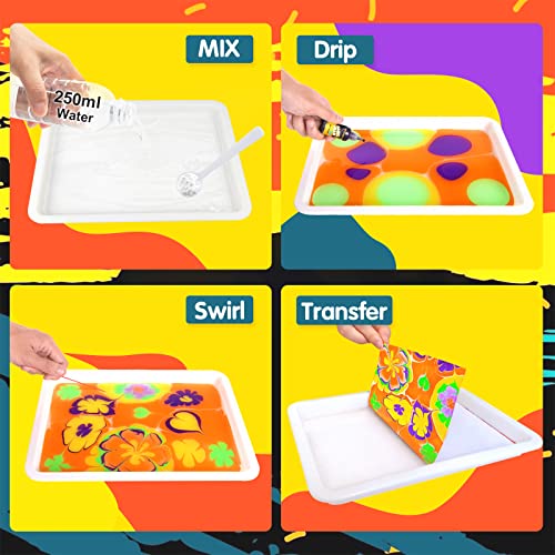 Water Marbling Paint - Crafts Kits for Kids 6-12