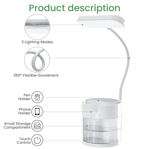 Multi-function LED Desk Lamp for Study and Office