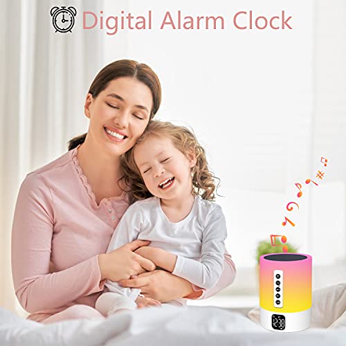 Bluetooth Speaker Alarm Clock Bedside Lamp Color Changing
