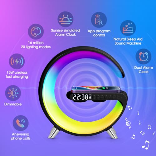 Jalann Smart Lamp Bluetooth Speaker with Wireless Charger
