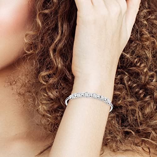 Aster Sterling Silver Bead Spinner Bangle - Women's Gift