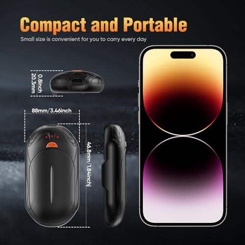 Rechargeable Hand Warmers 2-Pack, Electric Pocket Heater