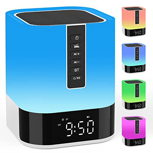 LED Speaker Lamp with Alarm Clock & Color-changing Light