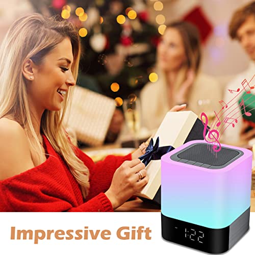 Bluetooth Speaker Alarm Clock Bedside Lamp RGB