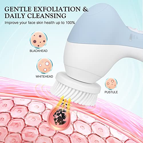 7-in-1 Waterproof Facial Spin Brush: Gentle Skin Care