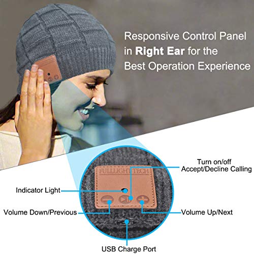 Upgraded Bluetooth Beanie: Music Hat with Speakers & Mic