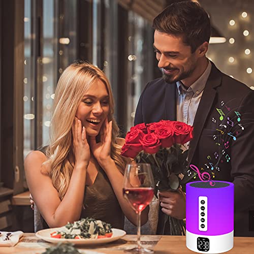 Bluetooth Speaker Alarm Clock Bedside Lamp Color Changing