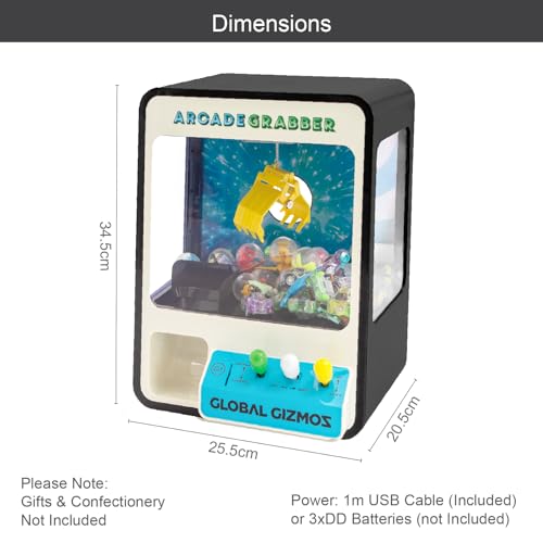 Global Gizmos Claw Machine Arcade Game for Kids