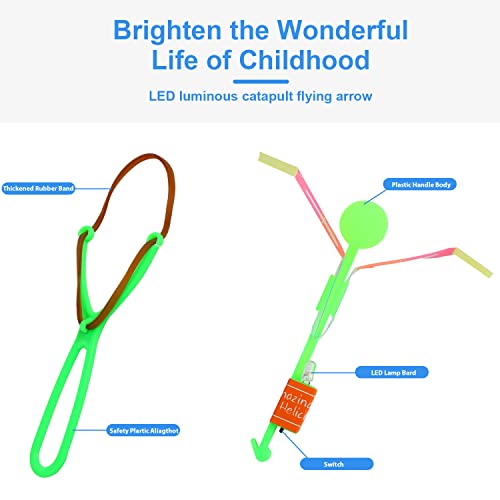 12PCS VEYLIN Slingshot Rocket Shooters Toy, Outdoor Gifts