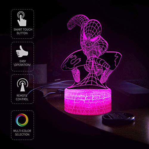 Spiderman 3D Night Light - Fun Gadget Gift