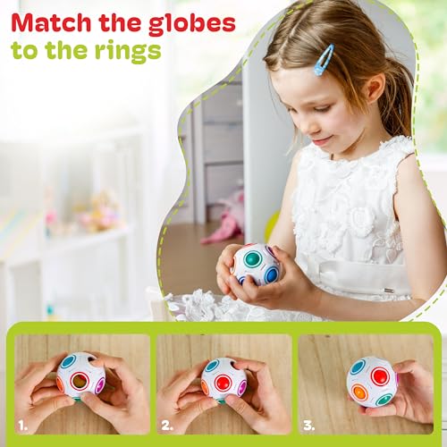 CUBIDI® Rainbow Puzzle Ball: Brain Teaser for Kids
