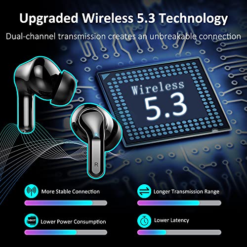 Wireless Bluetooth Earbuds: 40H Deep Bass IP7 Waterproof