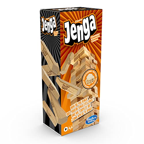 Hasbro Jenga Classic: Promotes Reaction Speed, Ages 6+