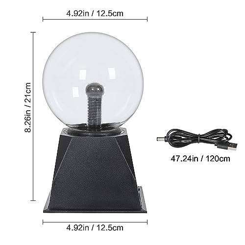 Plasma Ball Lamp: 5 Inch, Touch & Sound Sensitive