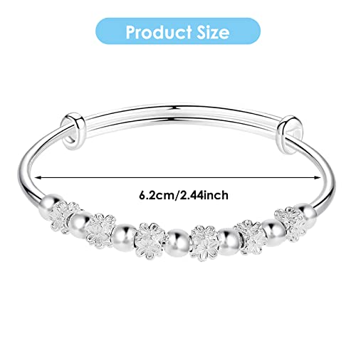 Aster Sterling Silver Bead Spinner Bangle - Women's Gift