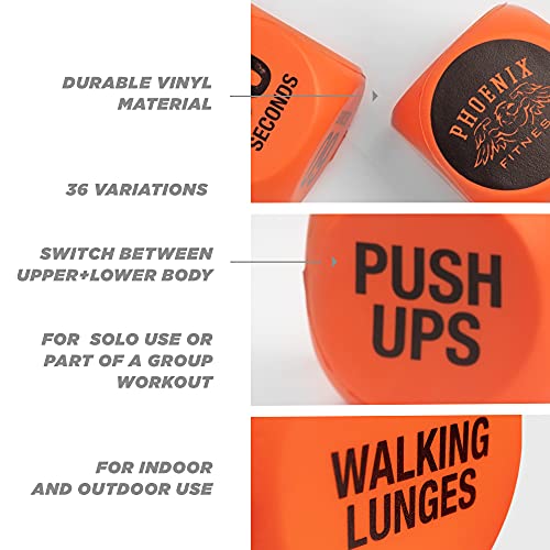 Exercise Dice - Cardio & HIIT Workout Game - Orange