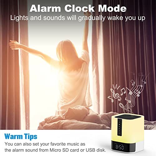 LED Speaker Lamp with Alarm Clock & Color-changing Light
