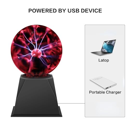 Plasma Ball Lamp: 5 Inch, Touch & Sound Sensitive