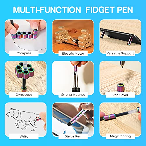 Elegant Magnetic Fidget Pen with Ballpoint | Blue