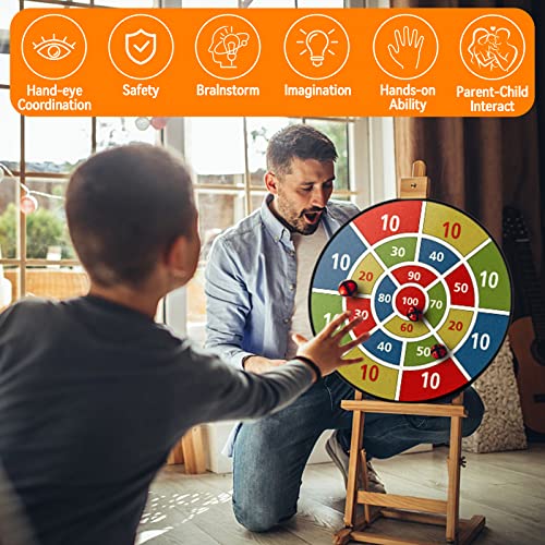 Kids Dinosaur Dart Board Set with Sticky Balls