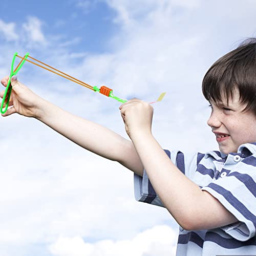 12PCS VEYLIN Slingshot Rocket Shooters Toy, Outdoor Gifts